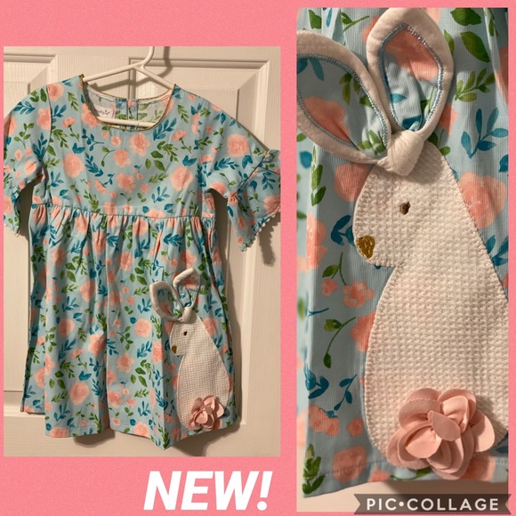 New Mud Pie floral Easter bunny🐰 rabbit 🐇 dress - Picture 7 of 7
